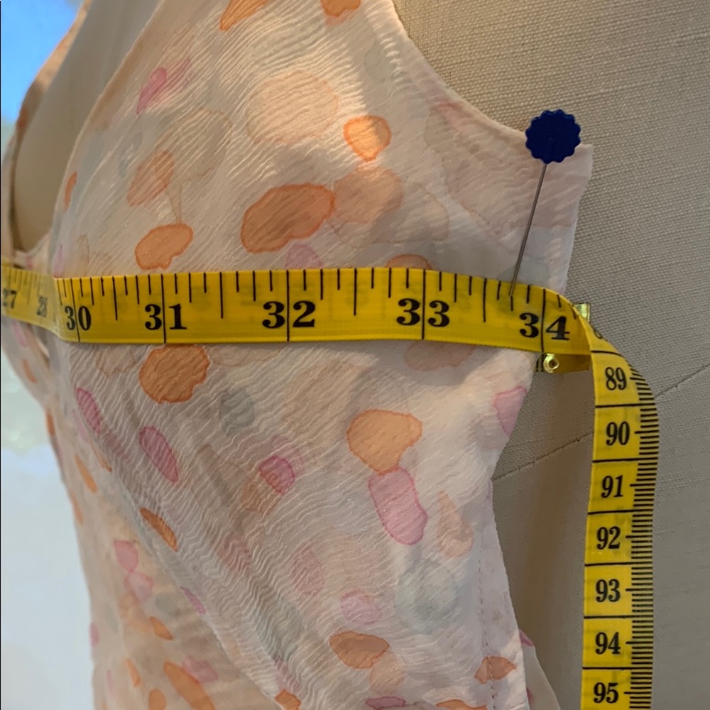Nougat London 100% Silk Watercolour Dots Patterned Dress - Picture 3 of 16